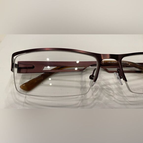 Hunter HT-837 C2 57-16-135mm Brown Metal Half Rim Eyeglasses - Picture 12 of 12